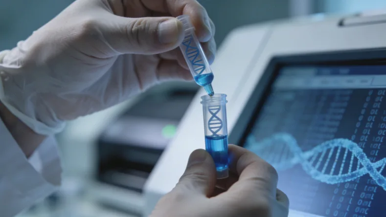 基因检测实验室内部工作场景