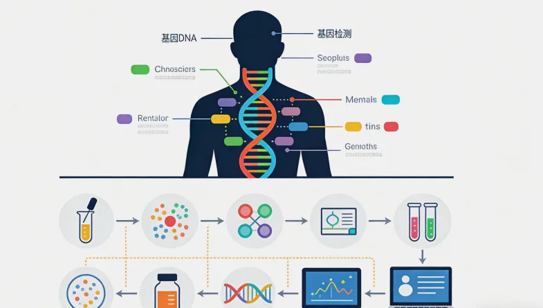 胃癌免疫检测三大核心指标示意图