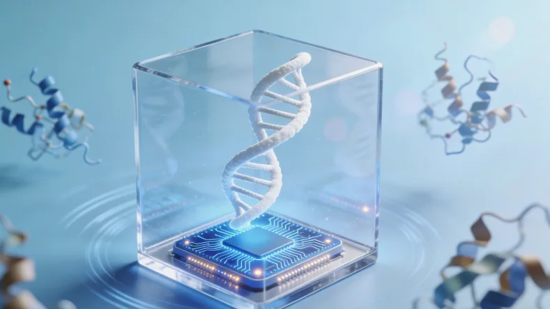 基因测序实验室内部工作场景