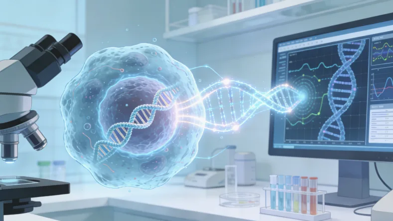 专业遗传咨询师与客户进行面对面沟通场景