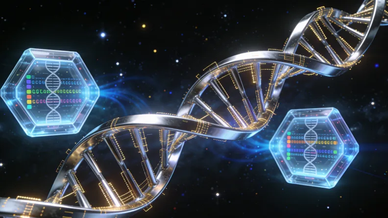 DNA双螺旋结构示意图，标注ERCC6/8基因位置