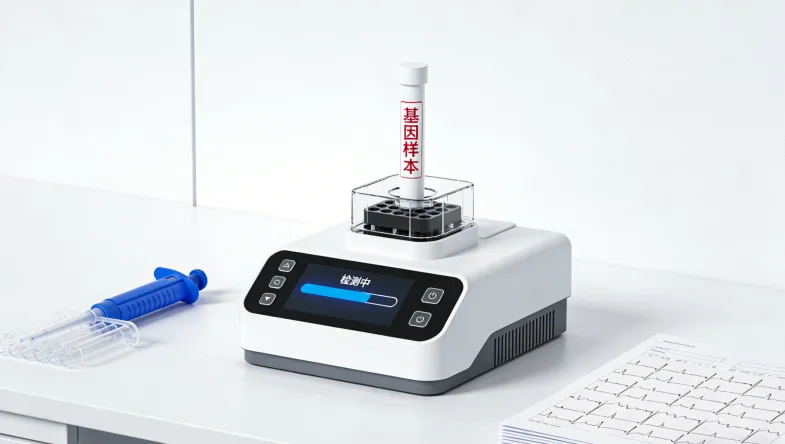 实验室技术人员进行基因测序操作