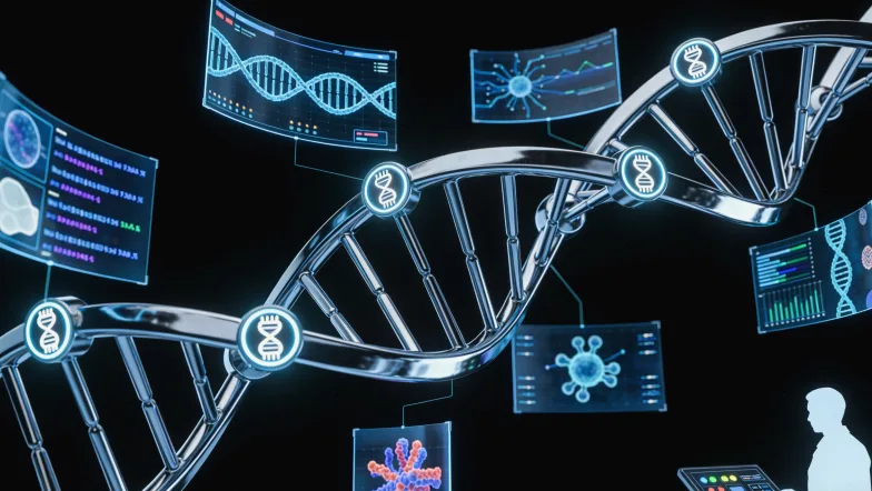 医生与患者共同解读基因检测报告的沟通场景