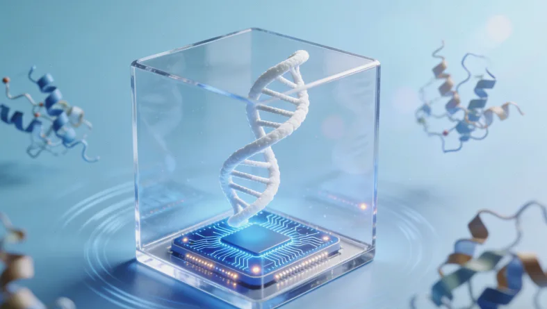 DNA双螺旋与修复蛋白概念图