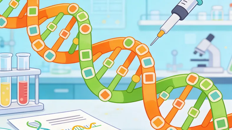 肠癌基因检测核心流程示意图