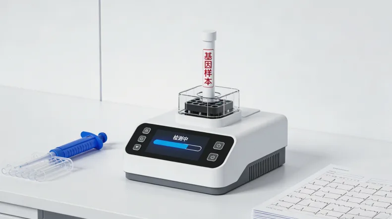 无创口腔拭子采样操作示意特写