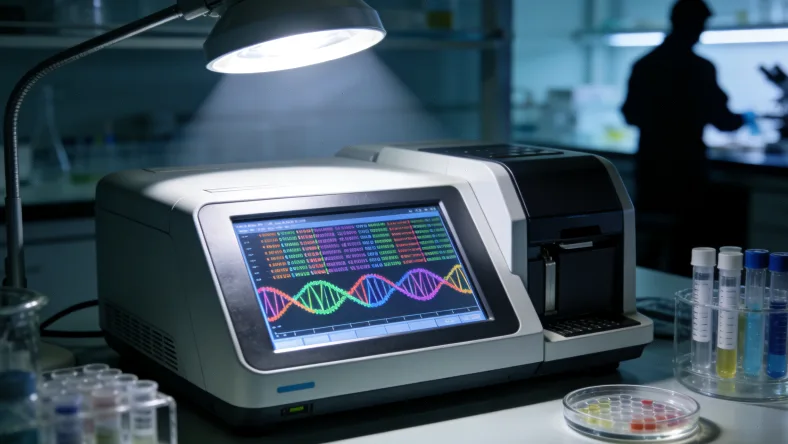 专业遗传咨询师与咨询者面对面沟通场景