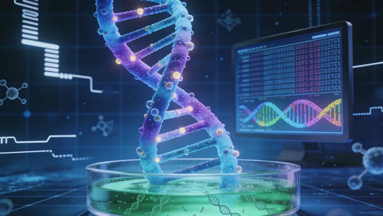 基因测序仪正在运行中