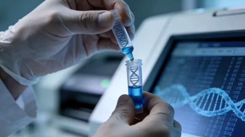 基因测序实验室工作场景