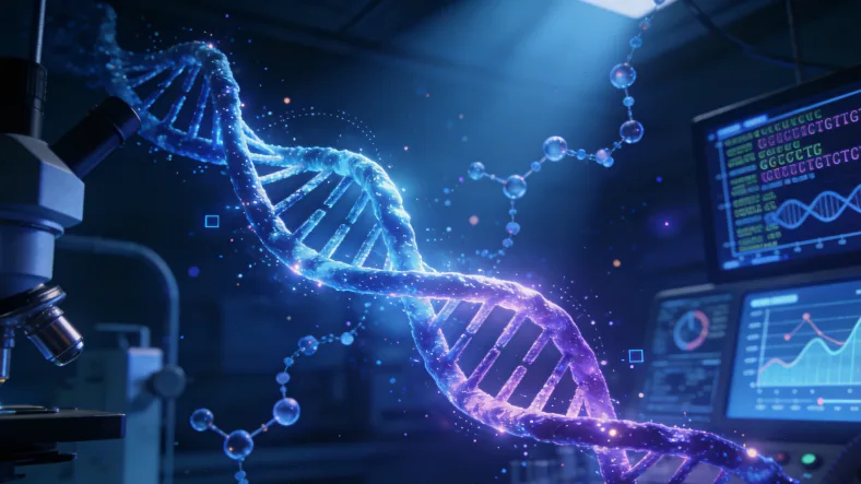 实验室技术人员正在进行基因测序操作