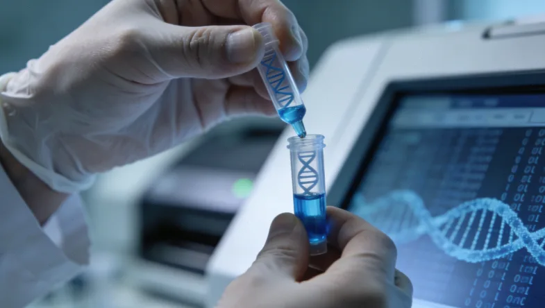 遗传咨询师与客户进行面对面沟通