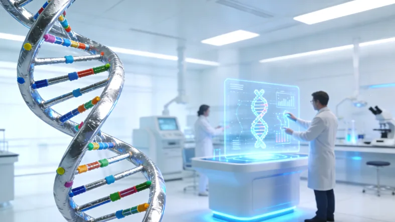 遗传咨询师与客户进行面对面沟通