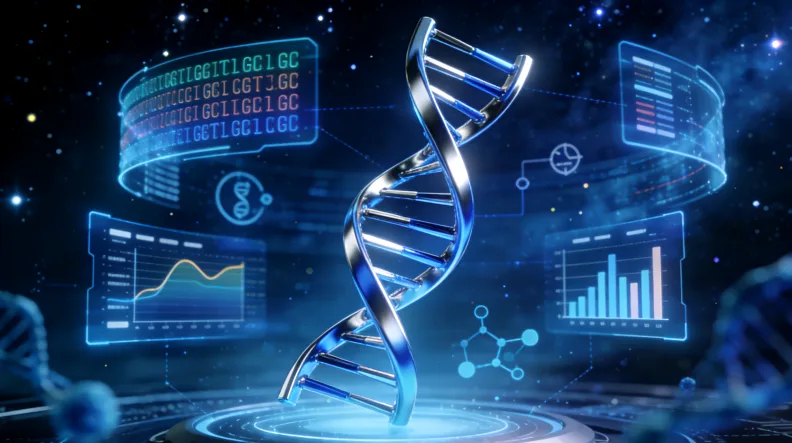 基因测序实验室内部工作场景