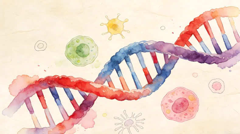基因检测报告首页与核心结果示意