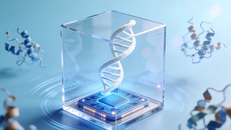 基因测序实验室内部工作场景