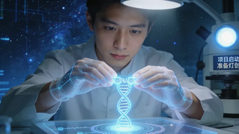 基因检测实验室内部工作场景