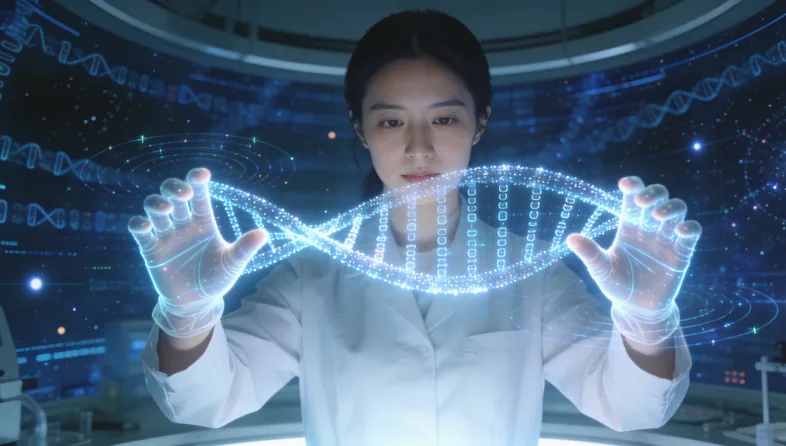 肿瘤组织蜡块与基因测序仪关联图