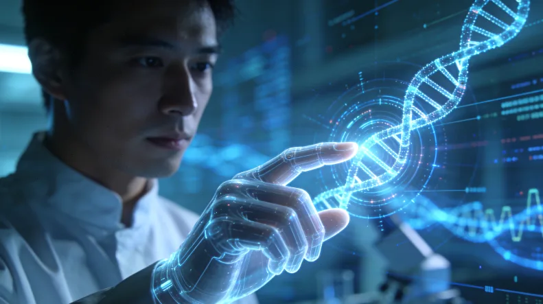 实验室基因测序仪工作流程示意