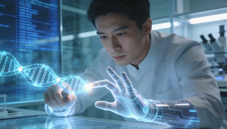 专业基因检测实验室工作场景