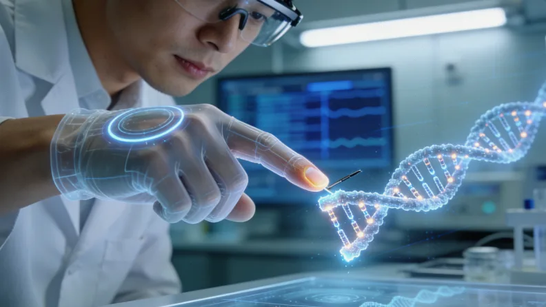 病理科医生处理肿瘤组织样本