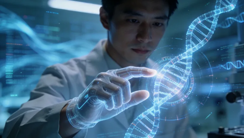 基因测序实验室内部工作流程示意