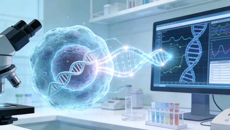 基因测序实验室工作场景