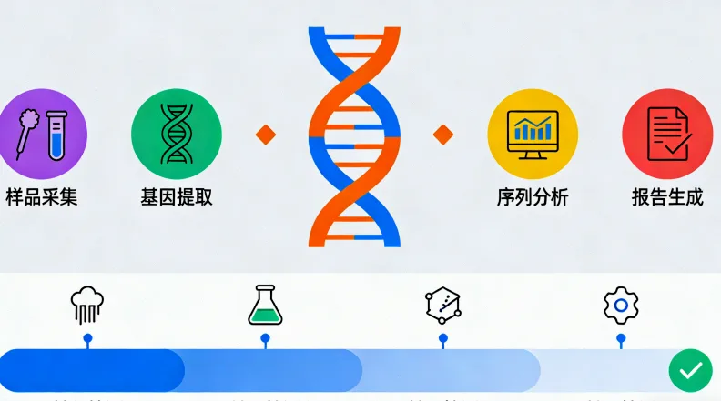 胃肠道间质瘤基因检测核心流程示意图
