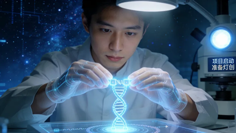 基因测序实验室内部工作流程示意