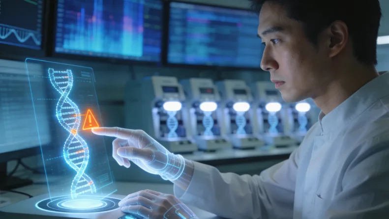 遗传咨询师与家属面对面沟通场景