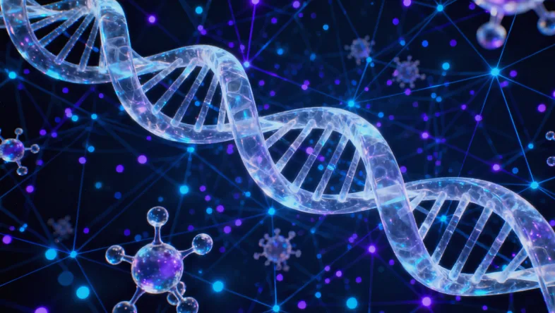 HPV病毒与宫颈细胞关系示意图