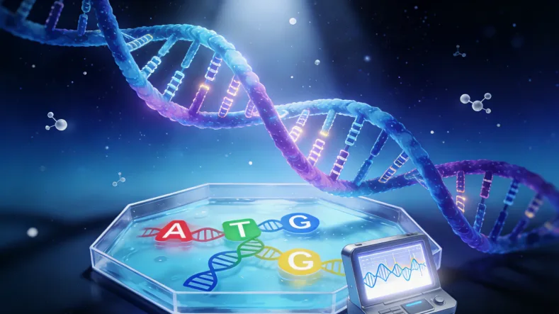 实验室技术人员进行基因测序操作