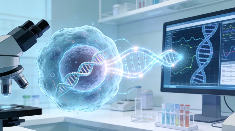 宫颈癌基因检测采样操作示意图