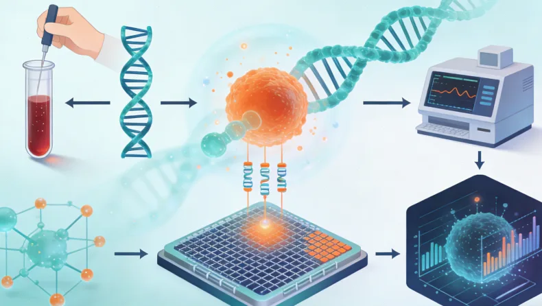 肉瘤基因检测核心流程示意图