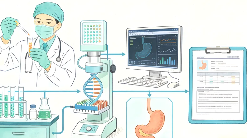 骨髓穿刺采样操作场景示意