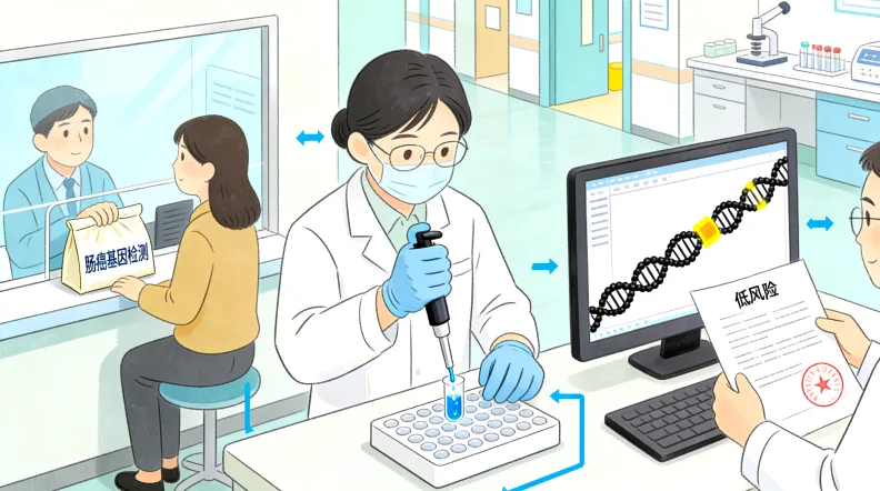 外周血样本采集与口腔拭子采样示意图