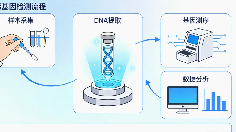 食管癌基因检测全流程示意图
