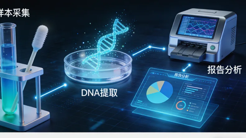 正规基因检测实验室内部工作场景