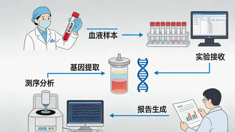 基因检测报告关键部分示意解读图