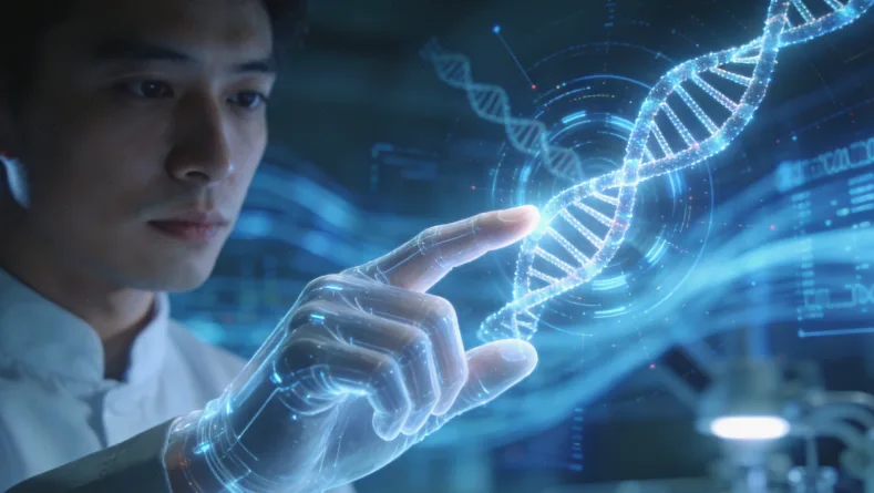 遗传咨询师与客户面对面沟通场景