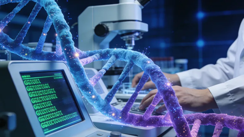 基因测序实验室内部工作流程示意