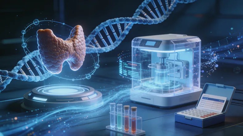甲状腺癌基因检测样本采集过程示意