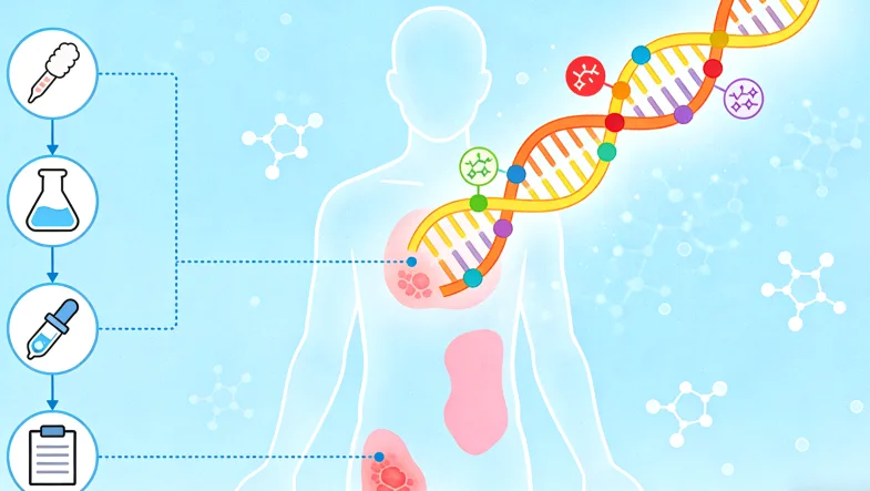 基因检测报告关键部分(结果摘要、靶向药物)解读示例图