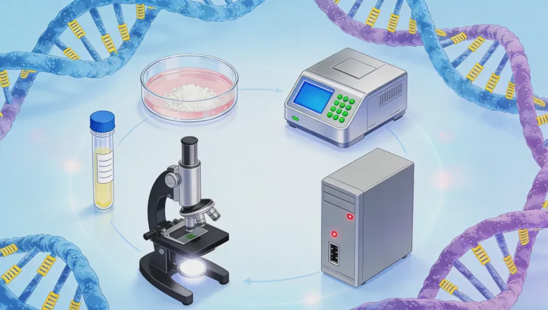 肝癌基因检测全流程示意图