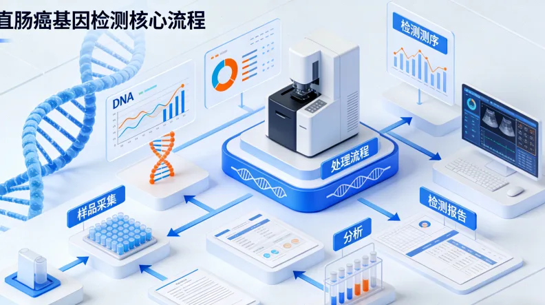 宫颈癌基因检测采样过程示意图