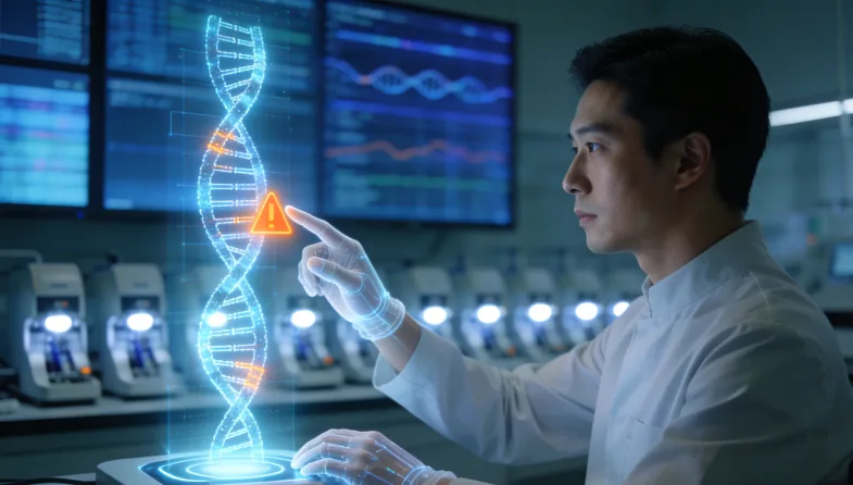 宫颈癌基因检测采样过程示意图