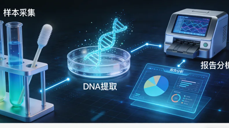鼻颈癌基因检测核心流程示意图
