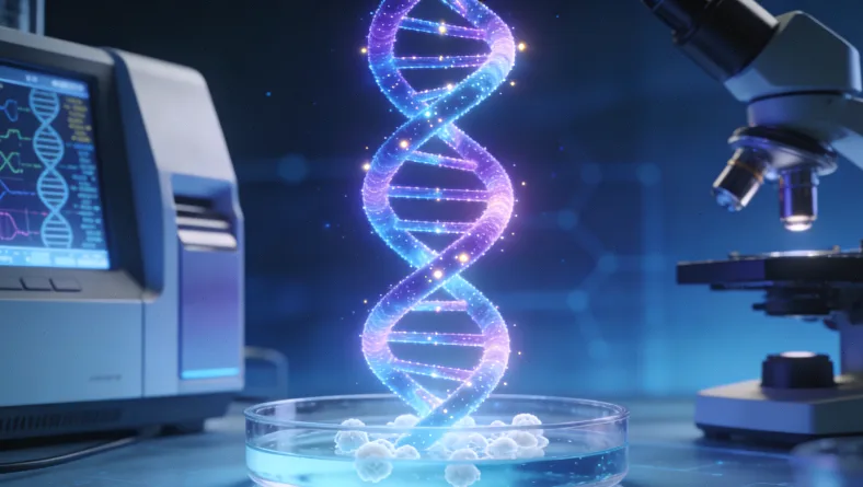 基因测序实验室内部工作场景