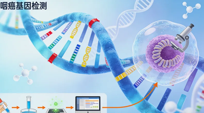 宫颈癌基因检测采样过程示意图