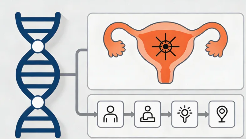 卵巢癌基因检测核心流程示意图
