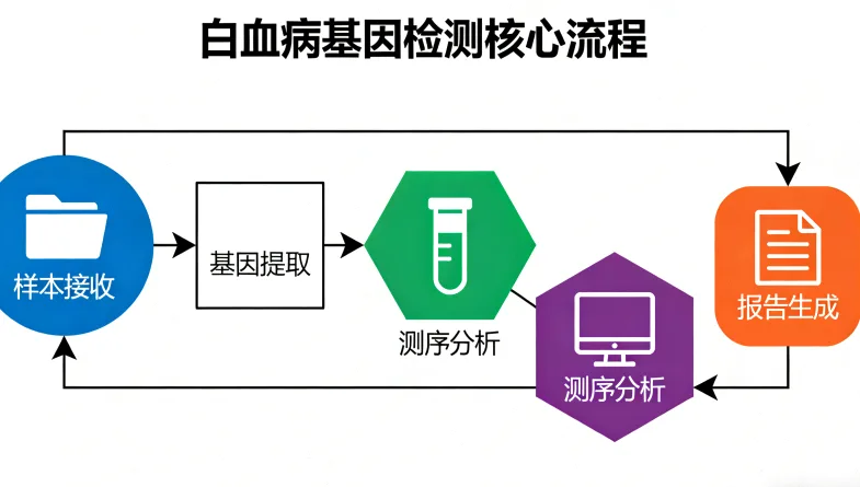 胰腺癌基因检测核心流程示意图